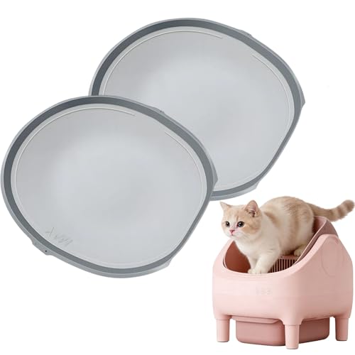 Portable Pet Pivot Litter Box Replacement padOpen-Top Automatic Litter Box Replacement Liner Easy to Replace and Use (Grey -D)