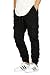 URBANJ MEN'S BLACK CARGO TWILL JOGGER PANTS
