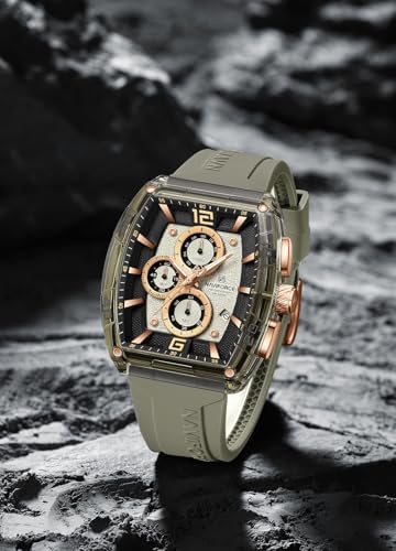 Image of NAVIFORCE NF6101 Multifunctional Chronograph dial with Silicon Strap Analog Watch