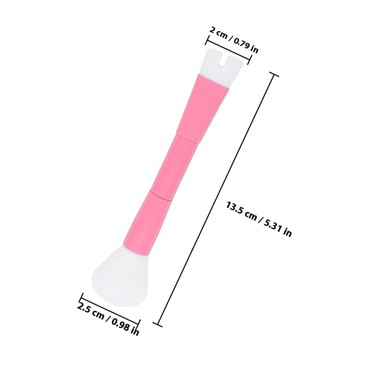 PRETYZOOM 2pcs Double Head Nose Contour Makeup Brush U-shaped Powder and Highlighter Blending Brush for Women Portable Face Contouring and Concealer Application