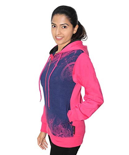 Image of Goodluck Women's Abstract Sweatshirt with Hoodies, Fleece Material Full Sleeves, (Pack of 1)