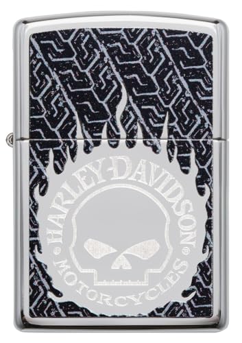 Encendedor Zippo Windproof Harley Davidson Cromado miniatura 2