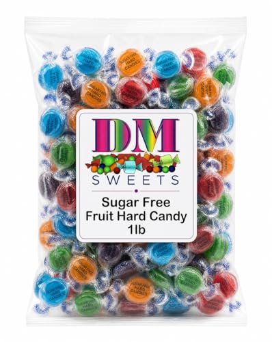 Assorted Sugar Free Fruit and Mixed Berry Hard Candy - 1 lb of Individually Wrapped Fresh Fruit Candy Buttons