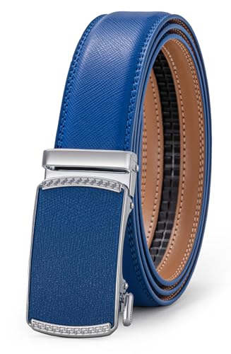 Image of Men's Belt, Ratchet Dress Casual Belt with Adjustable Automatic Buckle Trim to Fit