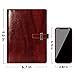 CAGIE A5 Binder Journal Organizer Planner Office Writing Composition Notebook Refillable Diary Spiral Faux Leather Diary Journal Brown