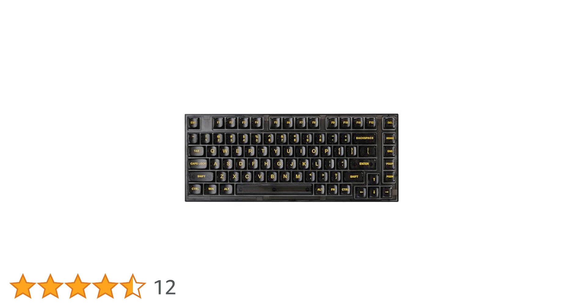 Amazon | YUNZII X75 ホットスワップメカニカルキーボード 透明