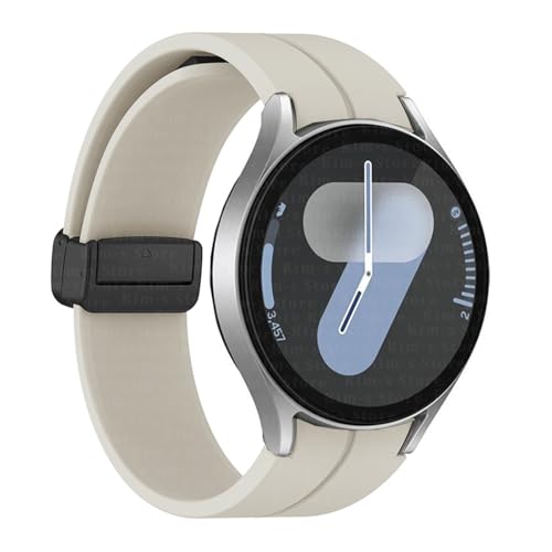 Bracelet silicone Samsung Galaxy Watch 6 Classic 7 FE anti irritation à fermeture magnétique