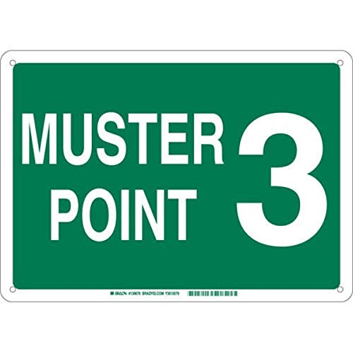 Panneau de rassemblement Muster Point 3 Brady pour sécuriser vos évacuations