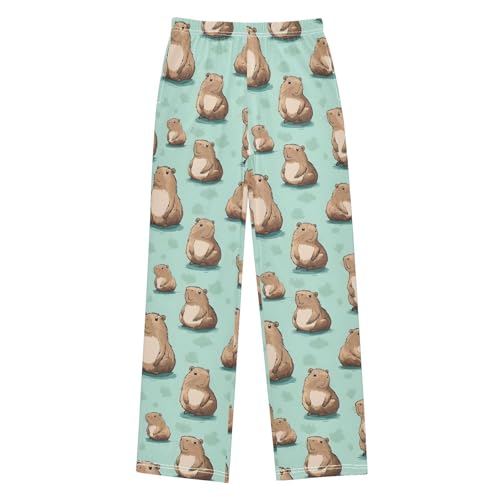Pajama Pants Capybara Pattern PJ Bottoms Sleepwear Lounge Sleep Pant with Pockets