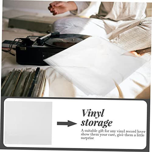 Levemolo 50 Pçs Saco De Disco De Vinil Capas De Discos De Vinil Externas Mangas Internas Protetor De