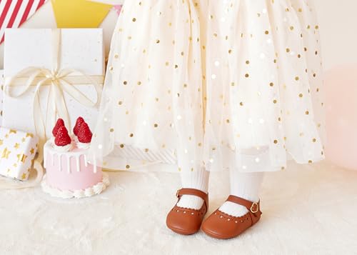 Image of PHIRAMIN Toddler Girl Mary Jane Dress Shoes-Little Girl School Uniform Shoes for Wedding Party