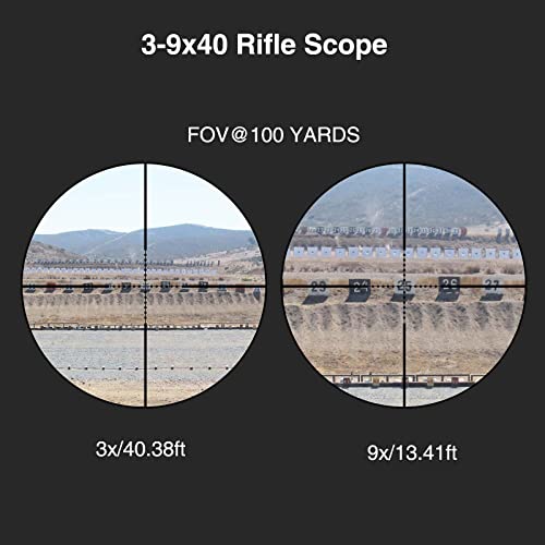 CVLIFE 3-9x40 Illuminated Rifle Scope