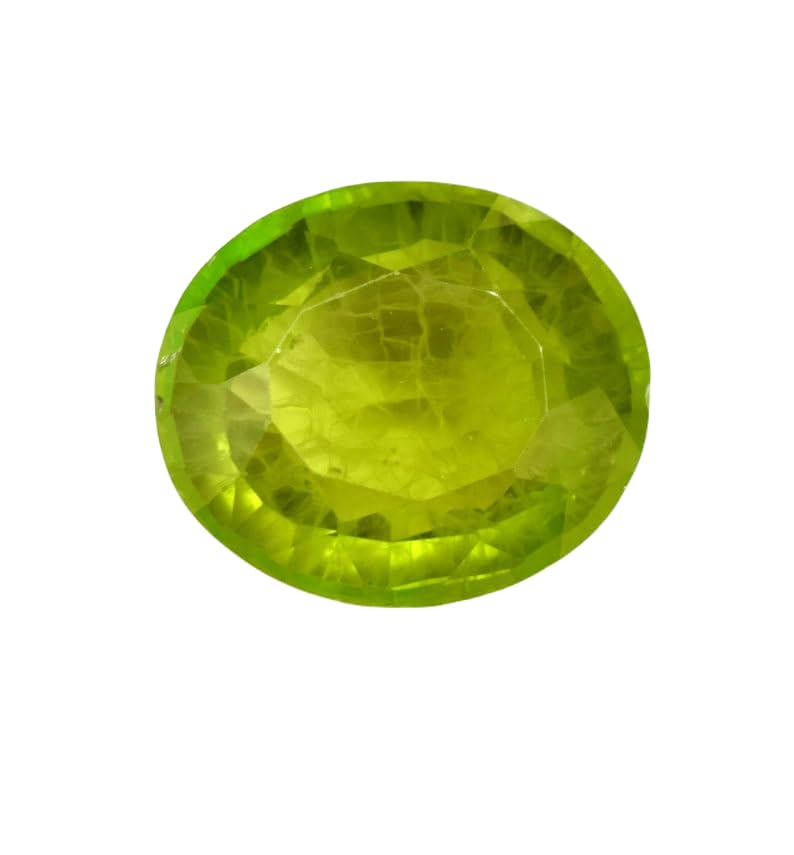 Péridot naturel 14.88mm pour création de bijoux uniques, pierre précieuse ovale taillée GH_NAT_11133