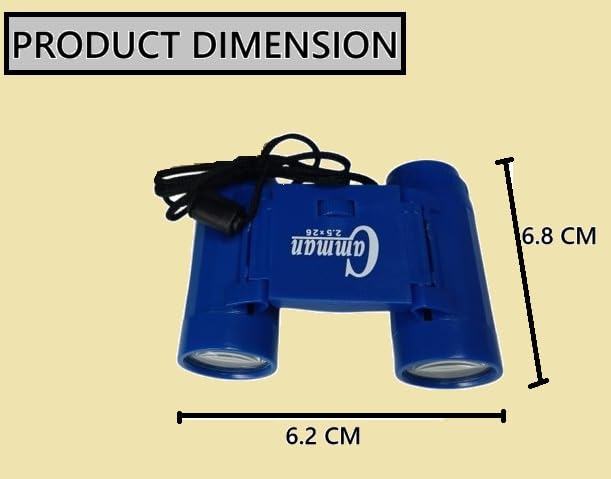 Santoprism - Compact Kids Binoculars 2.5x26 – Lightweight, Durable & Safe Toy Binoculars for Boys & Girls with Neck Strap – Ideal for Outdoor Adventures & Travel (Blue) 4