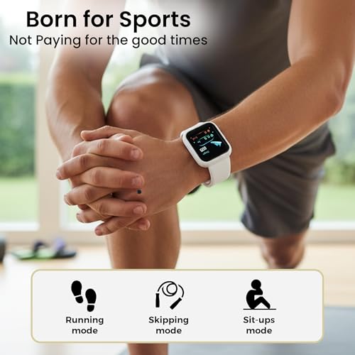 Image of Bouncefit D20 Y68 Fitness Band Smart Watch for Men, Women, Boys, Girls, Kids - Single Touch Interface, Water Resistant, Workout Mode, Quick Charge Sports Smartwatch - White (FFF)