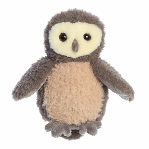 Aurora® Adorable Mini Flopsie™ Woodland Babies - Owlet™ Stuffed Animal - Mini Companions Ready for Playful Adventures - for Kids All Ages, Toddlers, Adults, and Families - Brown 7 Inches