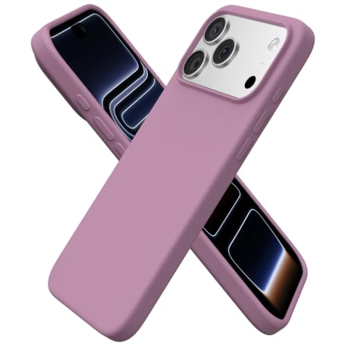 Image of ORNARTO Compatible with iPhone 17 Pro Max Case 6.9 inch, Slim Liquid Silicone 3 Layers Soft Gel Rubber Shockproof Protective Cover with Anti-Scratch Microfiber Lining-Lilac Purple