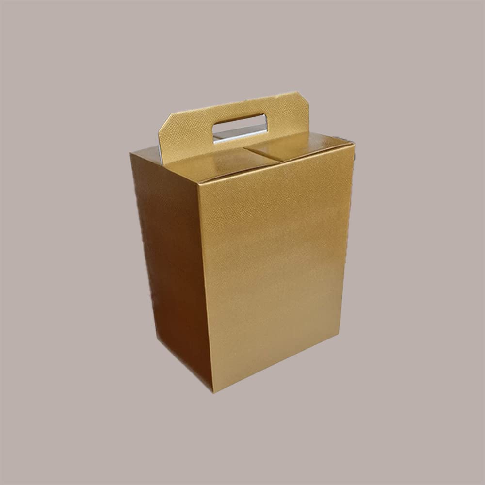 Lucgel Cesto Vassoio Rettangolare in Carta Skin Oro Grafica Effetto Pelle Formato Medio 350x260H70mm - 10 pezzi -