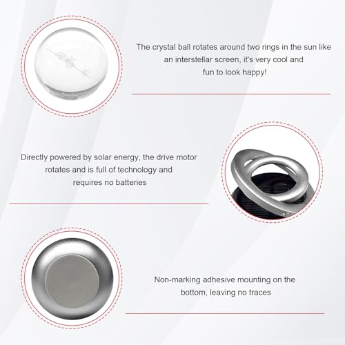 Image of Car Solar Energy Air Freshener, Solar Powered Rotating Air Purifier Aromatherapy Diffuser, Rotatable Interior Fragrance for Car Office Home Decoration, Car Accessories (Silver)