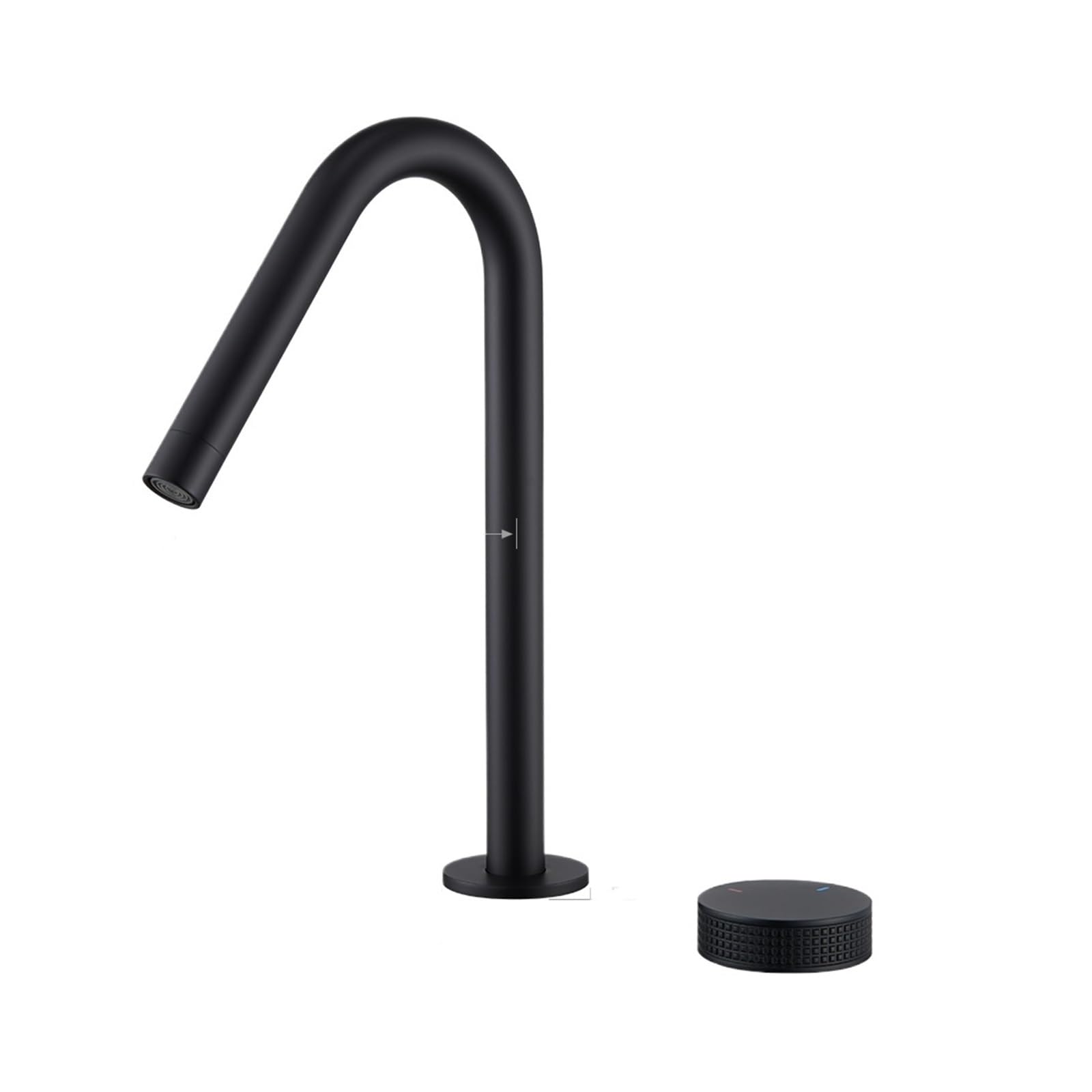 Robinet de lavabo à bec pivotant 360 fini or contre les éclaboussures