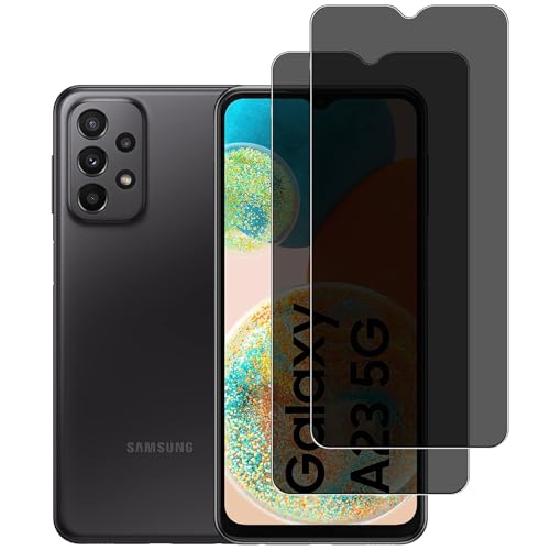 KELOLIN [2 Stück für Samsung Galaxy A23 4G/5G Privatbildschirm für Panzerglas 9H Härte Anti-Spy Anti-Kratzen Sichtschutz Schutzfolie Kompatibel mit Samsung Galaxy A23 4G/5G