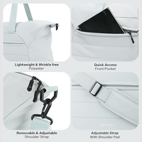Image of Assembly Premium Duffle Bag for Men and Women | Large Weekender Bag (45 Liters) | with Attachable Shoulder Strap | Sky Blue | Float