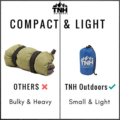 Tnh Outdoors Ultralight Inflating Travel Camping Pillows - Compressible, Compact, Inflatable, Comfortable, Ergonomic Pillow For Neck & Lumbar Support And A Good Night Sleep While Camp, Backpacking #TOP4