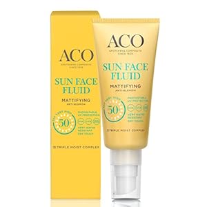 ACO Sun Face Fluid Mattifying LSF 50+ – Leichte Sonnenschutz Lotion für das Gesicht mit sehr hoher Schutz- für normale…