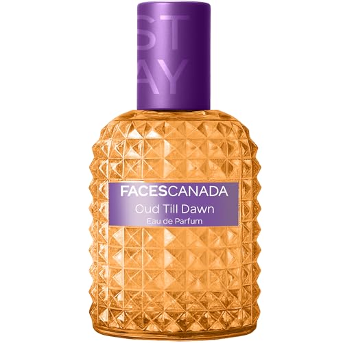 Image of FACES CANADA STAY Oud Till Dawn Eau de Parfum Mini for Women, 20ml | Long-Lasting Perfume with Oud, Rose & Amber | Bold Woody Scent| Gifts for Women | Premium Fragrance