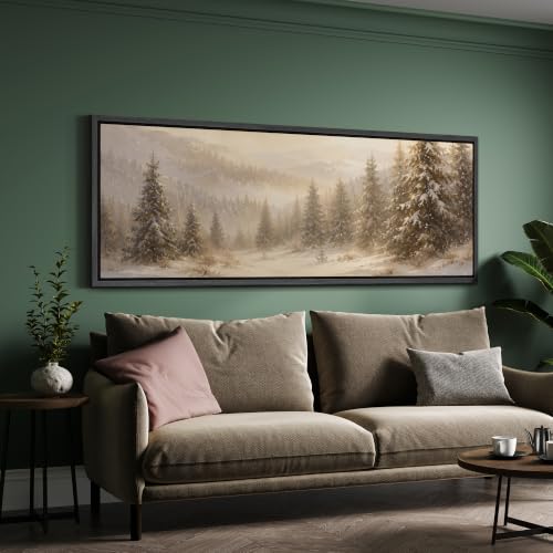Image of MUDECOR Large Framed Canvas Print Wall Art Pine Valley for Living Room