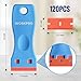 WORKPRO 3-Piece Plastic Razor Blade Scraper with 120 Pcs Plastic Razor Blades, for Gasket Remover, Labels Decal and Adhesive Remover for Windows and Glass