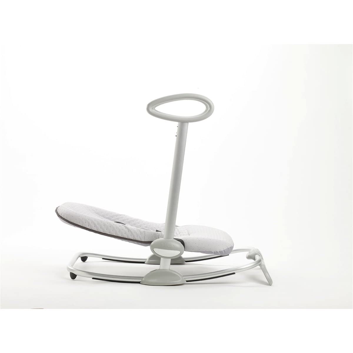 BÉABA, Transat Up and Down III, Transat Réglable en Hauteur, Unisexe pour Bébé et Enfants, 3 Positions d'Inclinaison, Harnais Sécurité 5 Points, Réducteur de Naissance, Gris Chiné