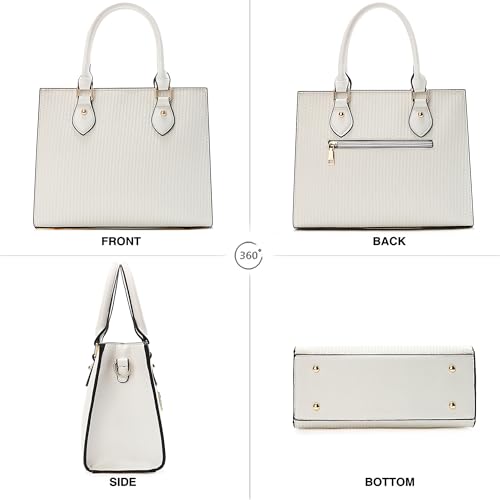 Image of CHICAROUSAL Crossbody Purses and Handbags for Women PU Leather Tote Top Handle Satchel Shoulder Bags (CB White)