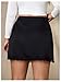 Milumia Women's Plus Size Lace Trim Mini Skirt High Waisted Slit Hem A Line Short Skirts Black XX-Large Plus
