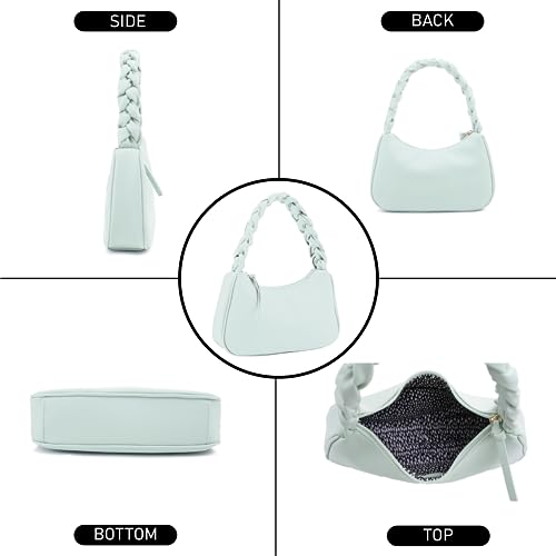 Image of Emperia Braided Top Handle Shoulder Bag For Women, Trendy Designer Small Hobo Tote Handbag