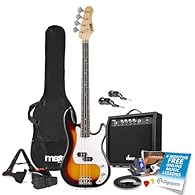 Complete beginner bass guitar set, perfectly crafted to get beginners playing right away, featuring a full-size electric bass, 40W amplifier, wireless setup, accessories and online lessons. Gain freedom to move and perform without tangled cables with...