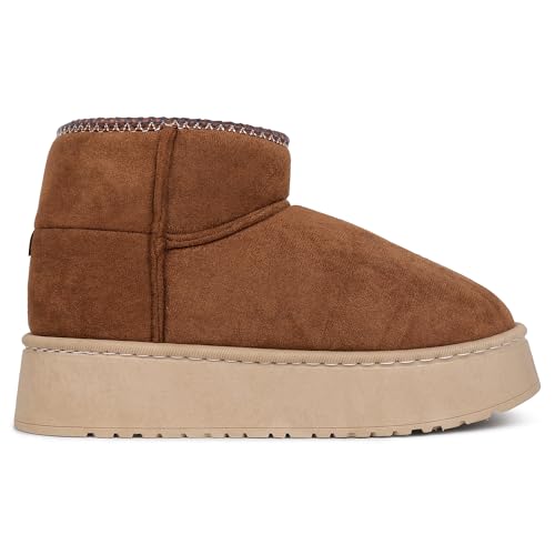 Image of CASSIEY Comfortable Indoor /Outdoor Winter Snow Boot |Womens Slip on Shoes |Girls Winter Fur Shoes