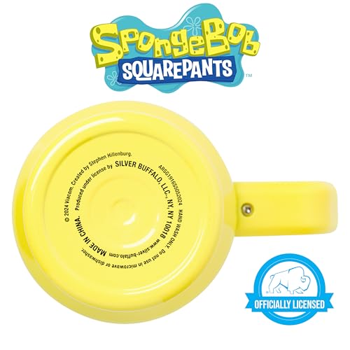 Image of Silver Buffalo SpongeBob SquarePants Stainless Steel Tumbler with Handle, Fits in Standard Cup Holder, 40 Ounces (Pack of 12)