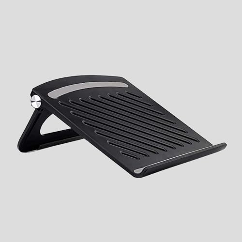 Image of URBAN KINGS Adjustable Laptop Stand for Desk, Portable Laptop Holder, Foldable Notebook Stand, Desktop Ergonomic Ventilated Laptop Riser for MacBook