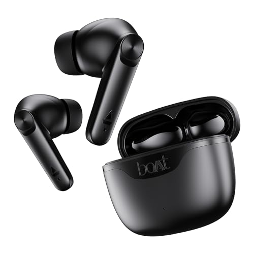 Image of Boat Airdopes 207 TWS in Ear Earbuds with 50 Hrs Playtime, Quad Mics with Enx Tech, ASAP Charging, Iwp Tech, Beast Mode with 50 Ms Low Latency, Bluetooth V5.3, USB Type-C Port & Ipx5(Carbon Black)