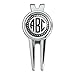 Graphics and More Personalized Custom Golf Divot Repair Tool and Ball Marker - Monogram Circle Font Scalloped Outline