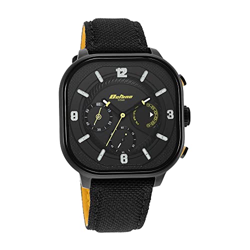 Titan Octane Aerobatics Green Dial Chronograph Leather Strap Watch for Men-NS1856NL02 - Image 5