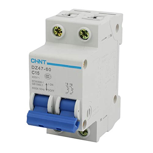 Aexit AC 400V Distribution electrical 6000A 2 Pole Overload Protection Circuit Breaker DZ47-60 C15