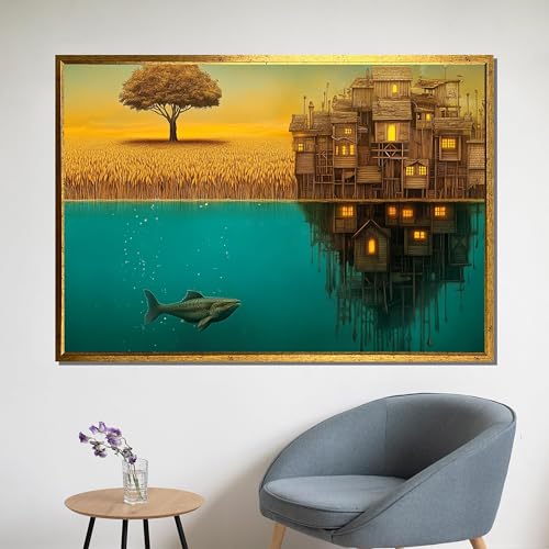 Tableau sur toile surréaliste fantastique le cadeau artistique idéal pour créatifs