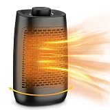 Snxiwth Chauffage d'appoint, 1500W Radiateur Soufflant Céramique, 70° Oscillation Chauffage électrique, économie d'énergie Chauffage PTC, Protection Contre la Surchauffe et le Basculement - Noir
