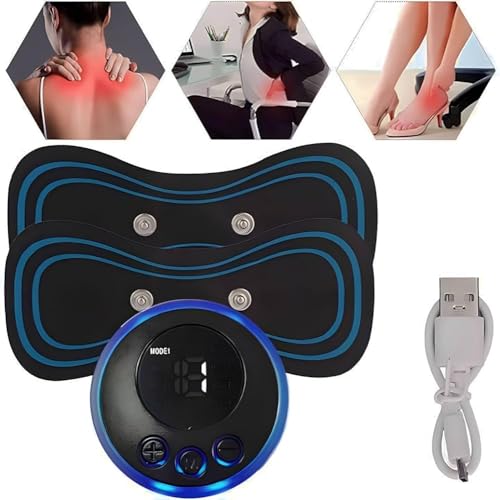 Image of Rechargeable (EMS) FOOT massager mat, Muscle Stimulator, Simulated Massage Therapy (Back Massage And 2 MASSAGER PAD)