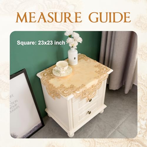 Mylacerhome S798TBC Lace Small Square Tablecloth Jacquard Table Cloth thumb #5