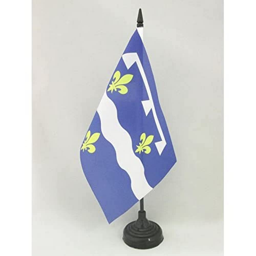 AZ FLAG French Department of Loiret Table Flag 5'' x 8'', Department of France Office Decoration 100% Polyester 21 x 14 cm