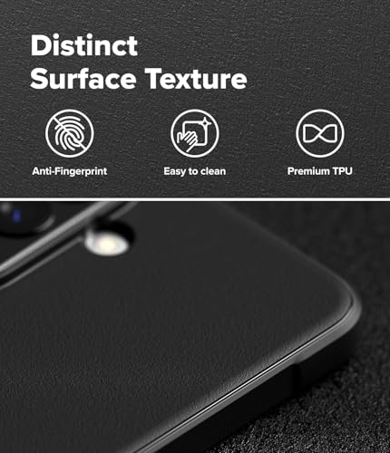 Image of Ringke Onyx for Samsung Galaxy A57 [Anti-Fingerprint Texture] Slim-Fit Lightweight Shockproof Protective Case Back Cover with Non-Slip Side Grip - Black