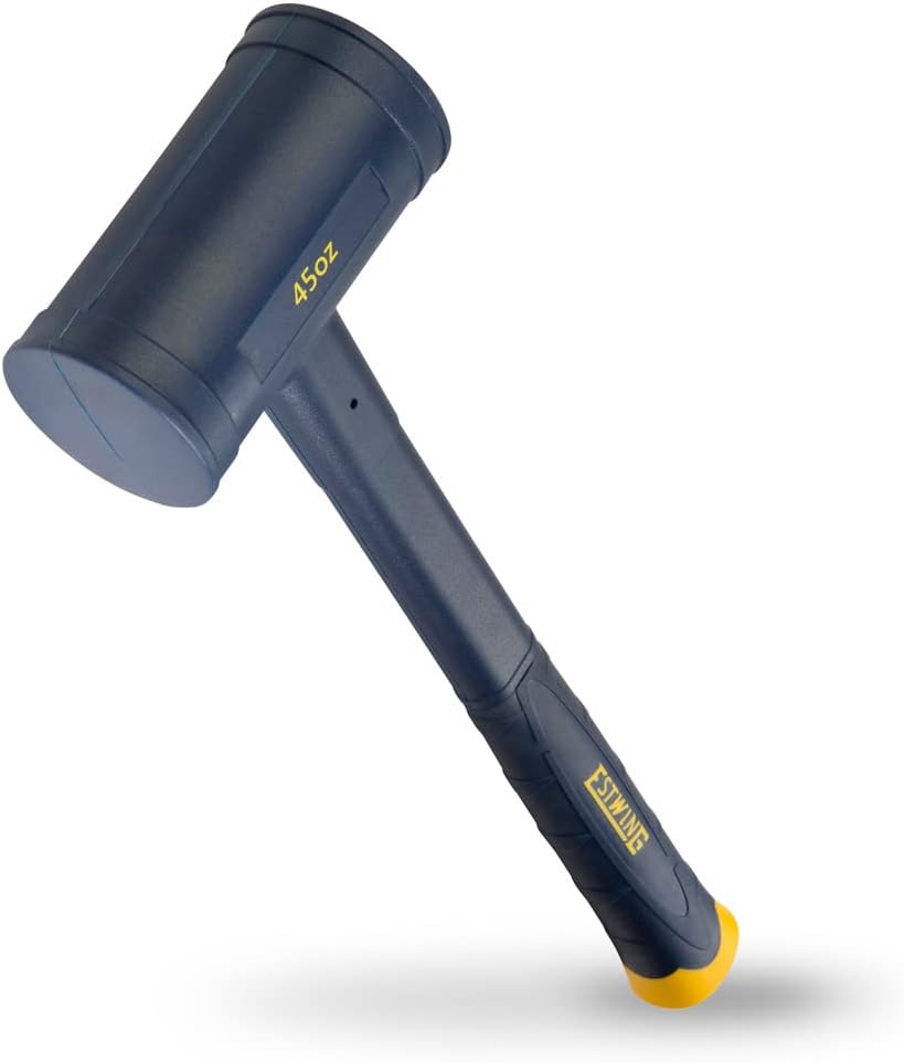 Dead Blow Hammer - 45 oz Mallet with No-Mar Polyurethane & Cushion Grip Handle - CCD45